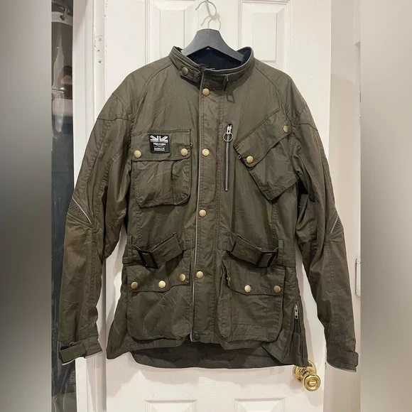 Triumph Motorcycles Barbour International Original Waxed Cotton Jacket - Picture 2 of 11